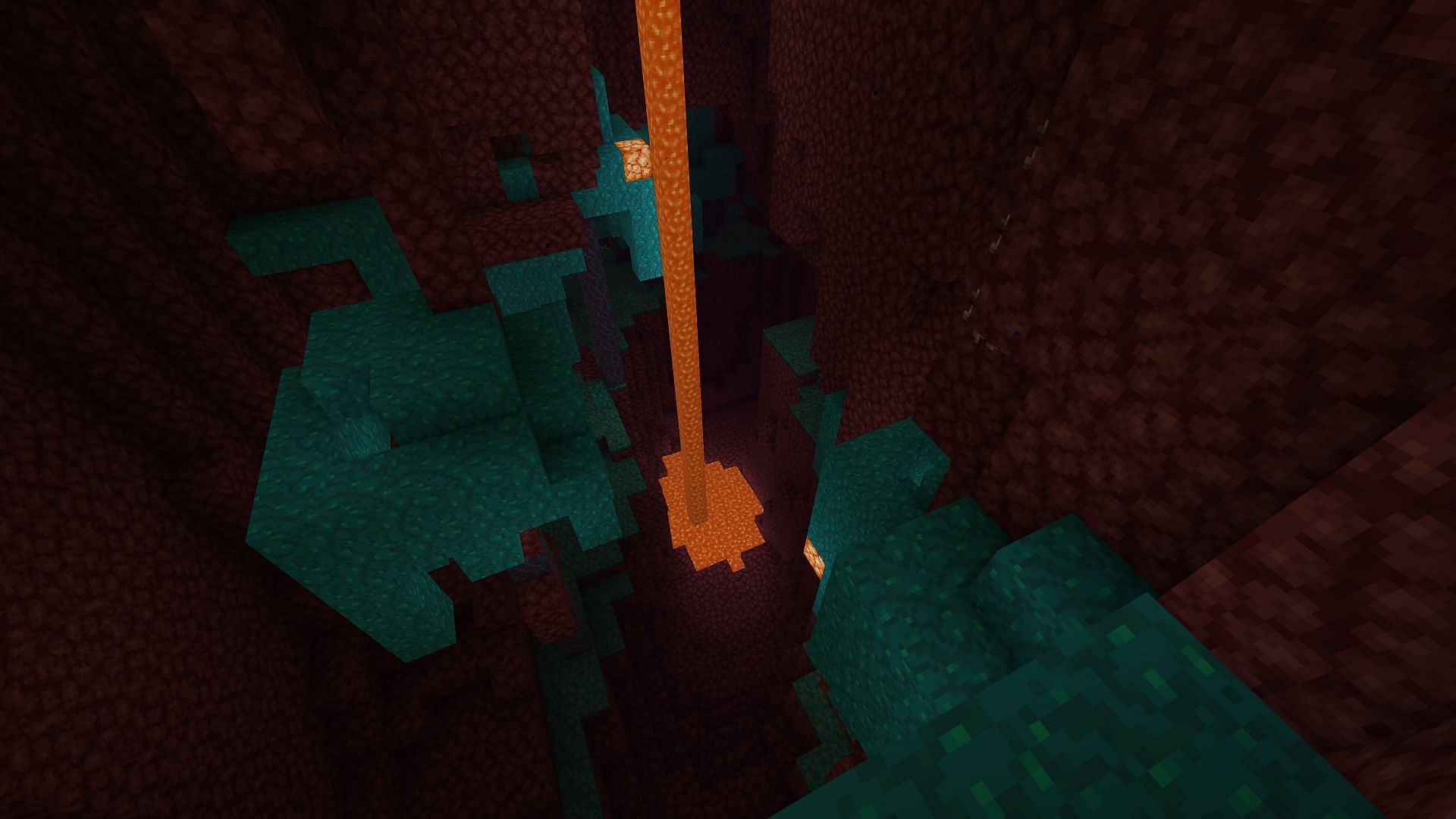 An example of a warped forest biome (Image via Minecraft)