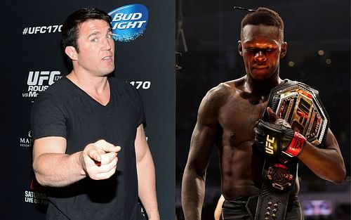 Chael Sonnen (L) and Israel Adesanya (R)