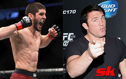 Islam Makhachev (left), Chael Sonnen (right)