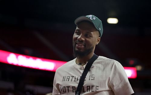 Damian Lillard during the 2022 NBA Summer League game between the Portland Trail Blazers v Detroit Pistons