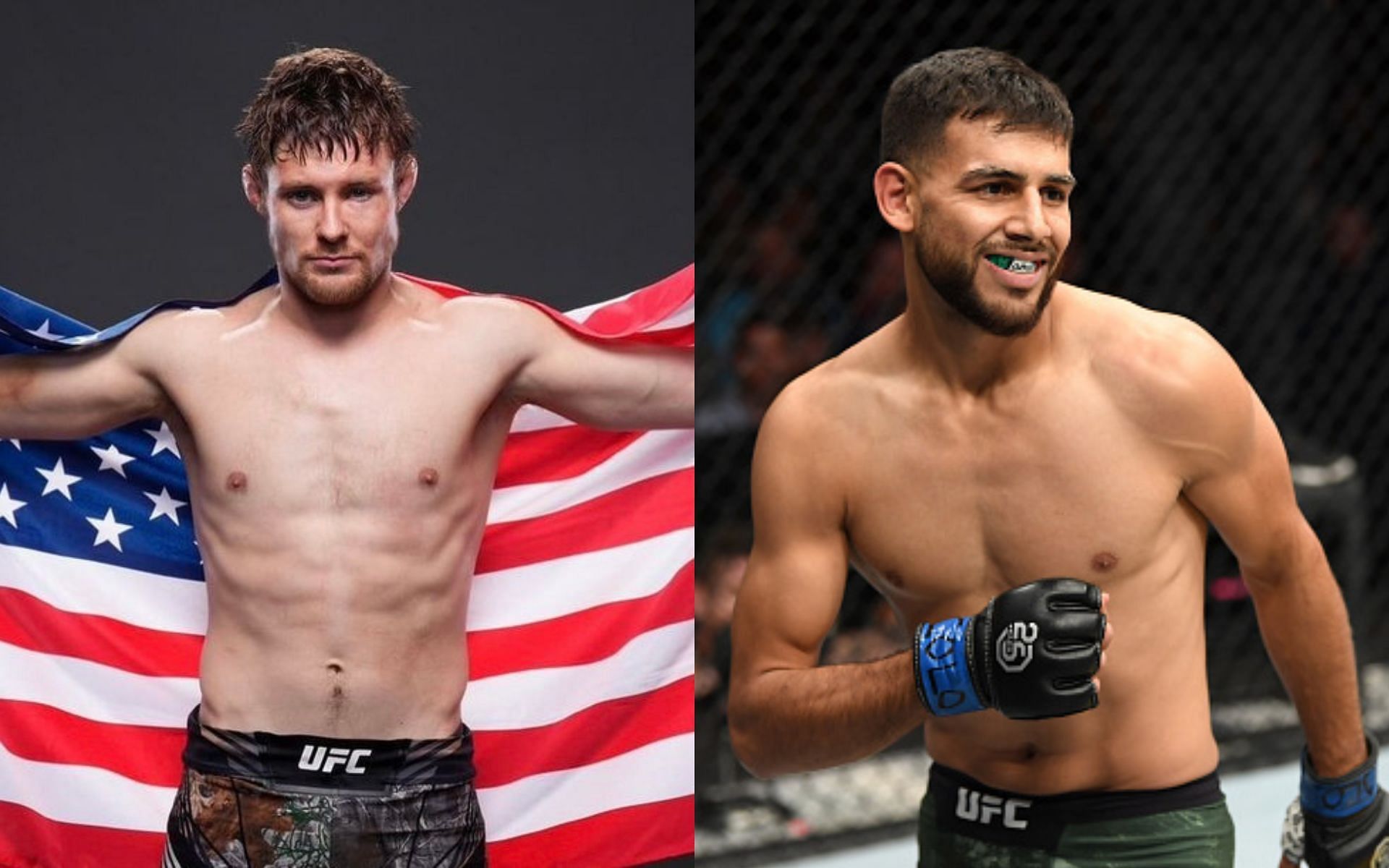 Bryce Mitchell (left)(Image via Instagram @thugnasty_ufc) and Yair Rodriguez (right)(Image via Getty)