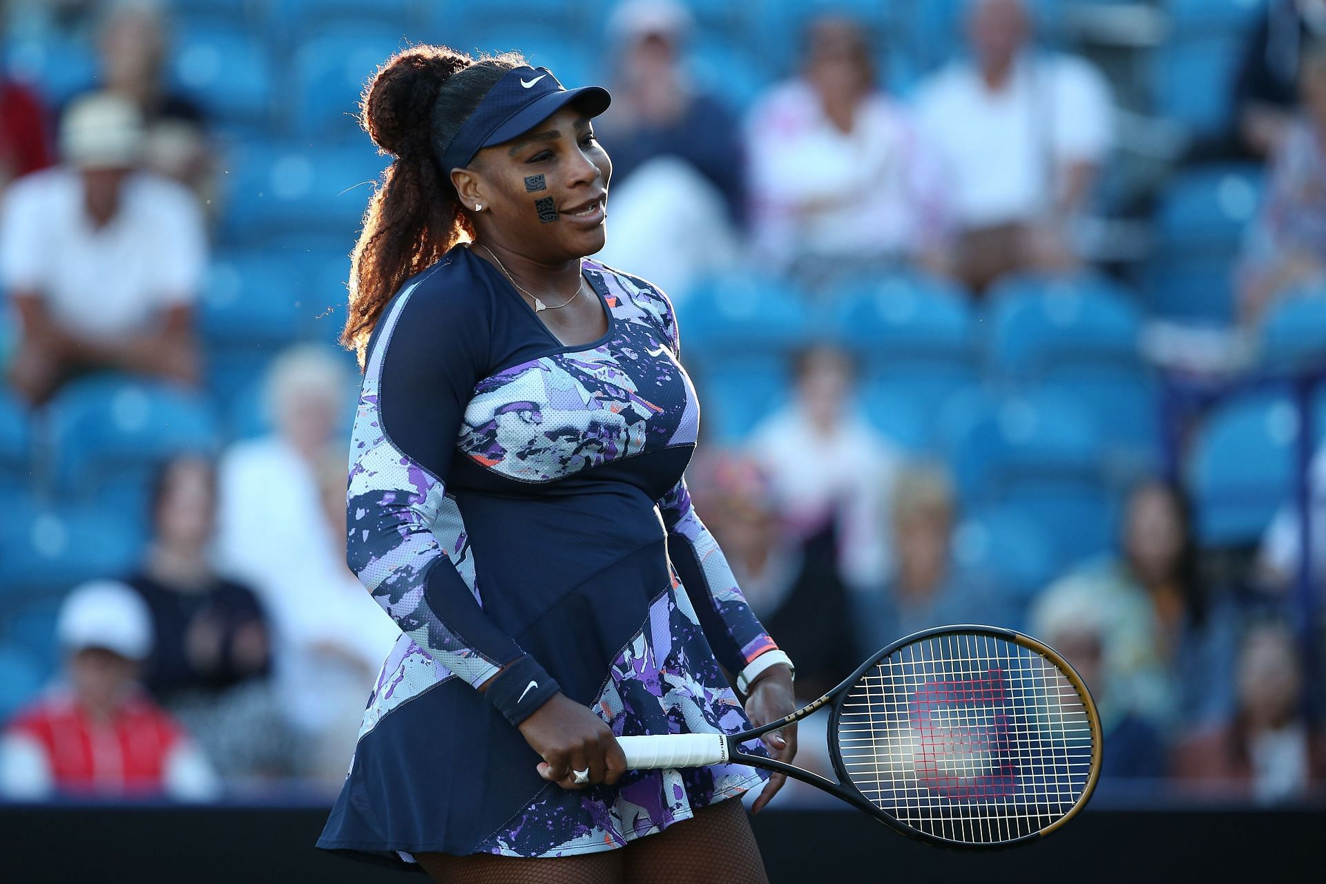 Serena Williams in action on the tennis courts in 2022
