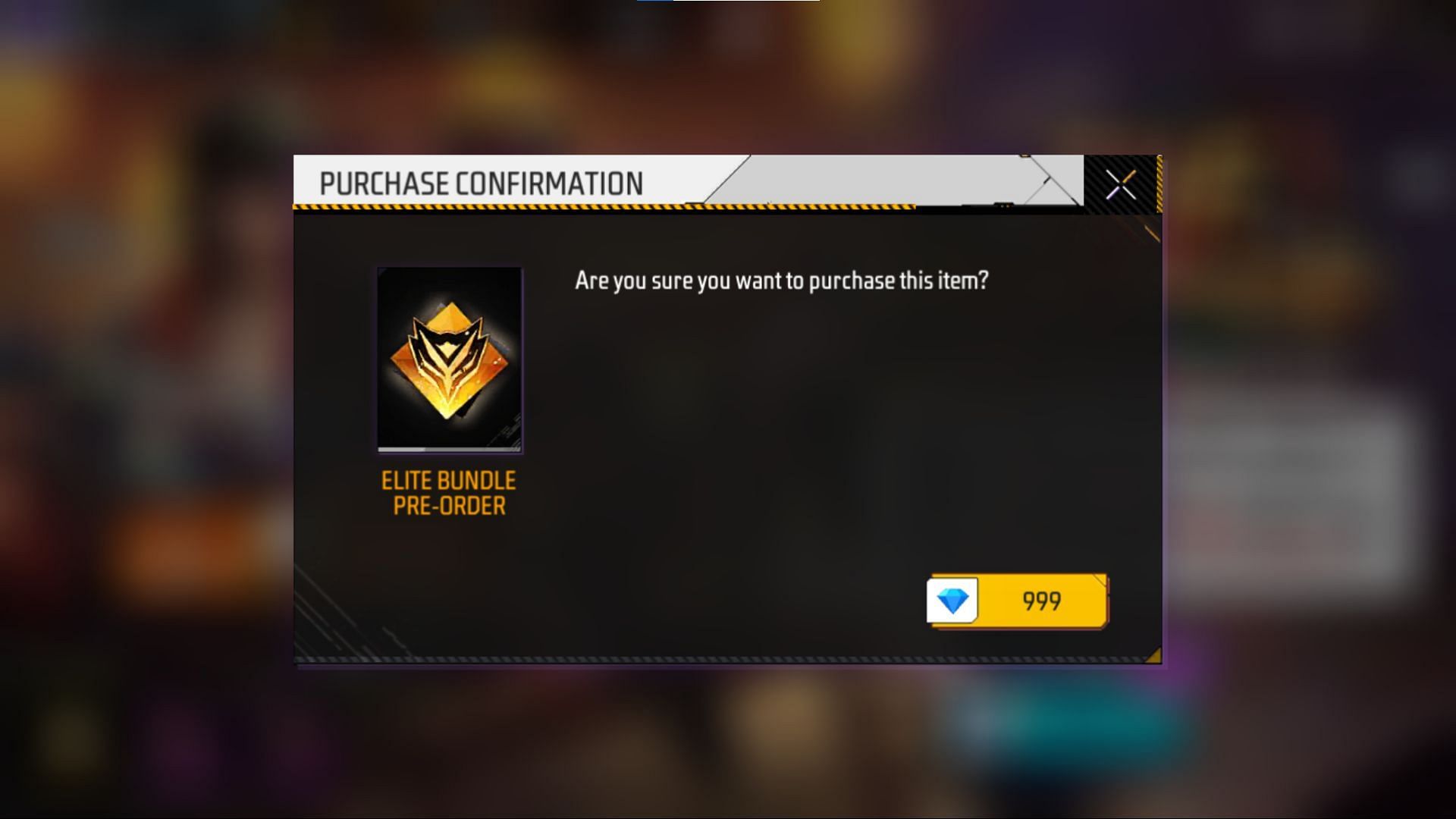 Pre-order will cost 999 diamonds (Image via Garena)