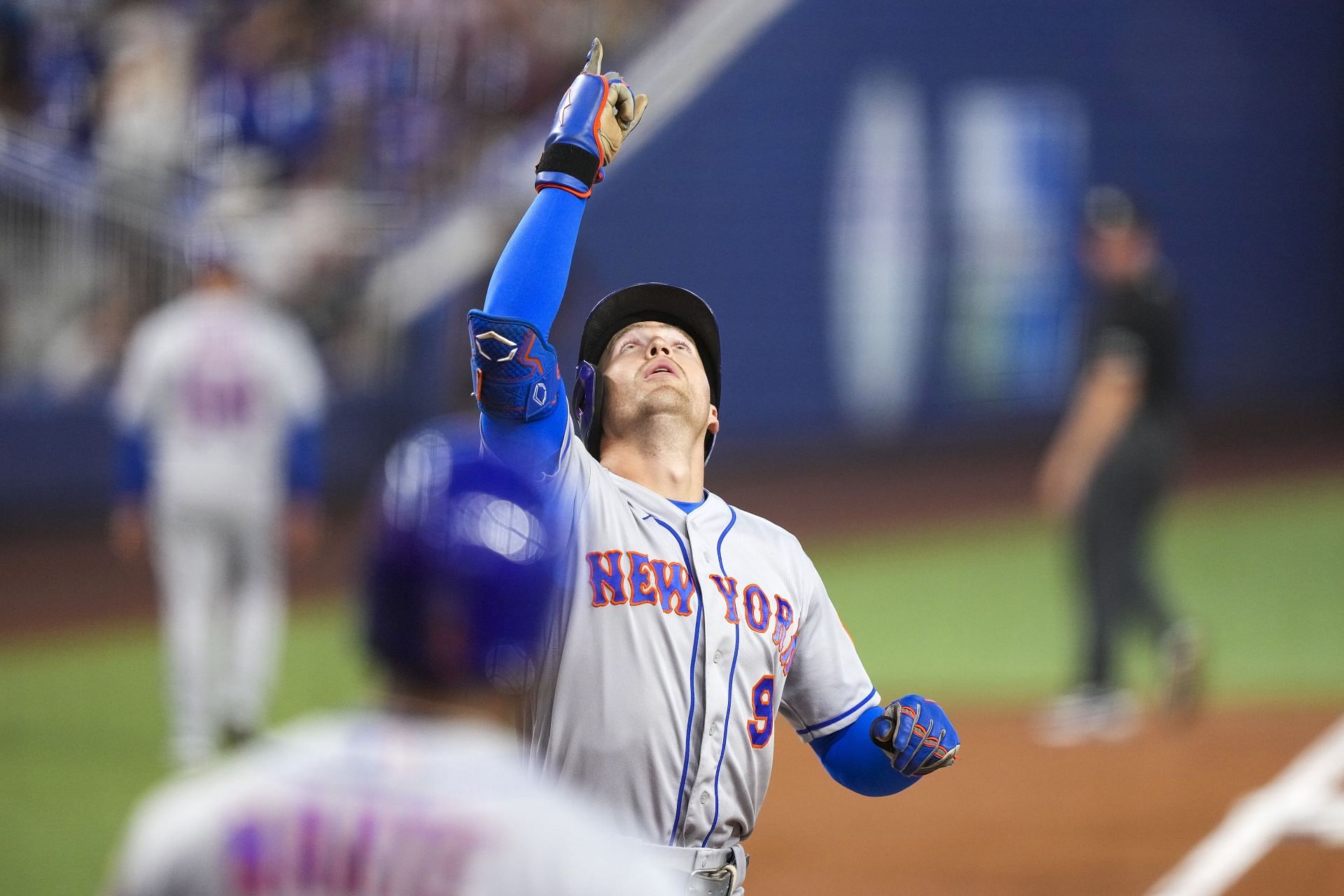 New York Mets v Miami Marlins: J.D. Davis celebrates