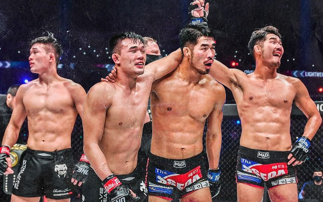 Christian Lee (left) and Ok Rae Yoon (right) following their fight at ONE: Revolution [Photo Credit: ONE Championship]