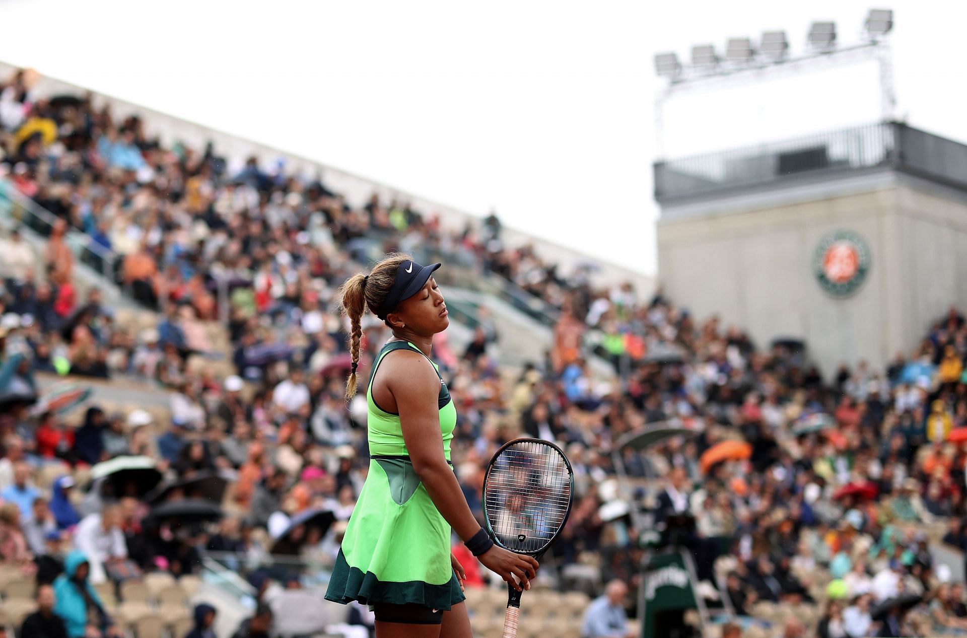 Naomi Osaka in action at the 2022 French Open