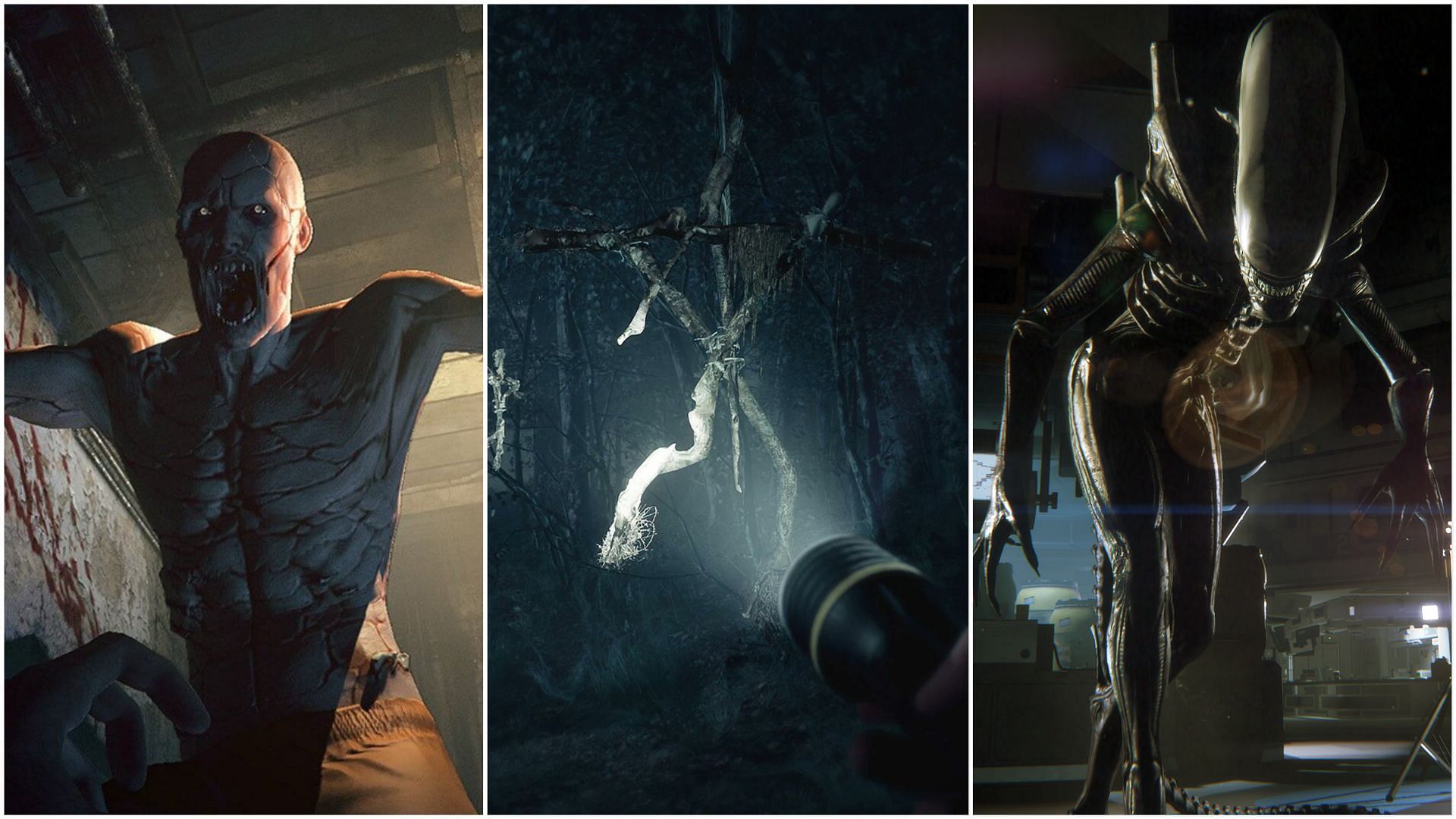 Some horror games worth getting into in July 2022 (Image via Red Barrels, Bloober Team &amp; SEGA)