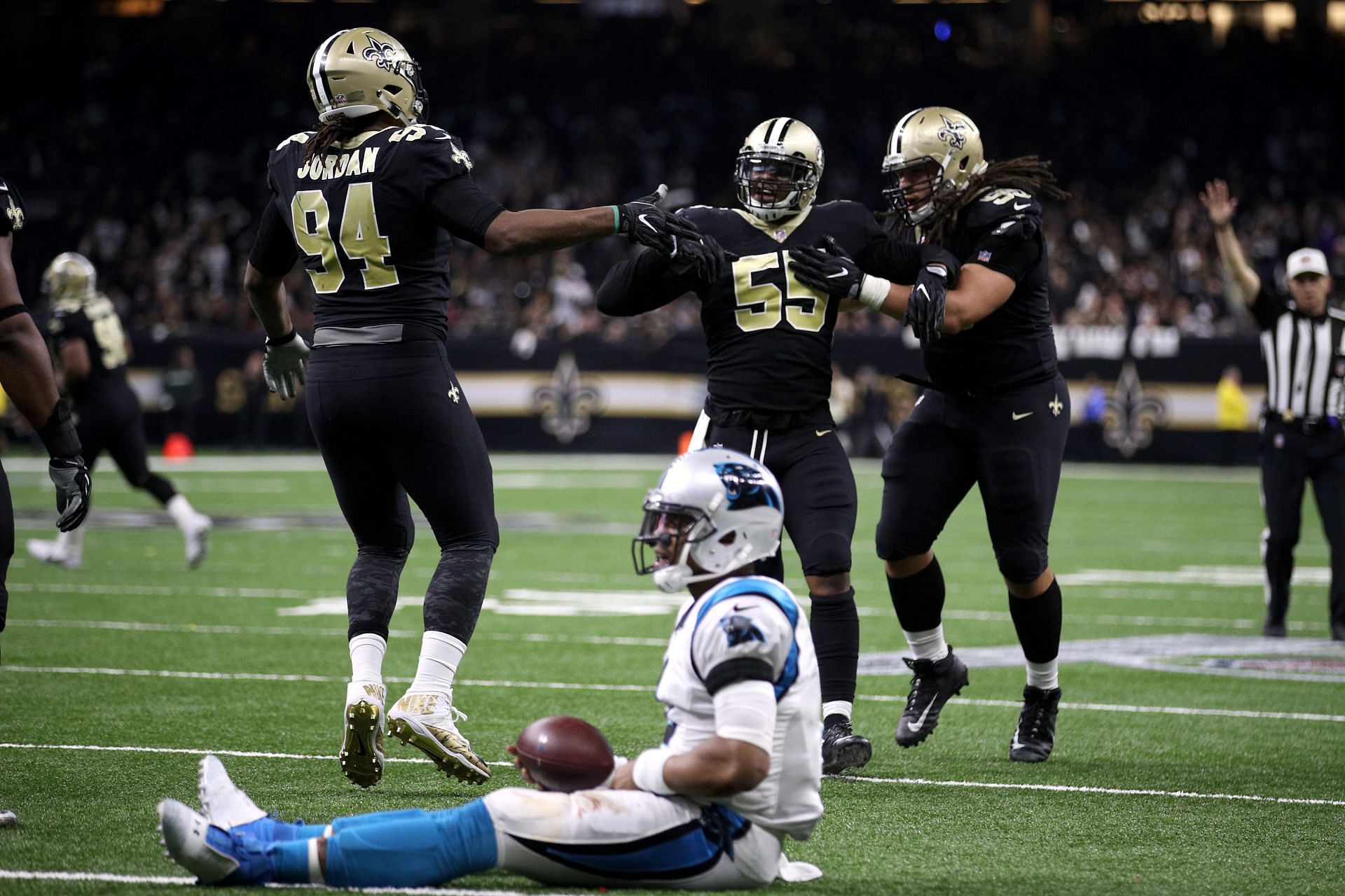 Cam Newton in the Wild Card Round - Carolina Panthers v New Orleans Saints game