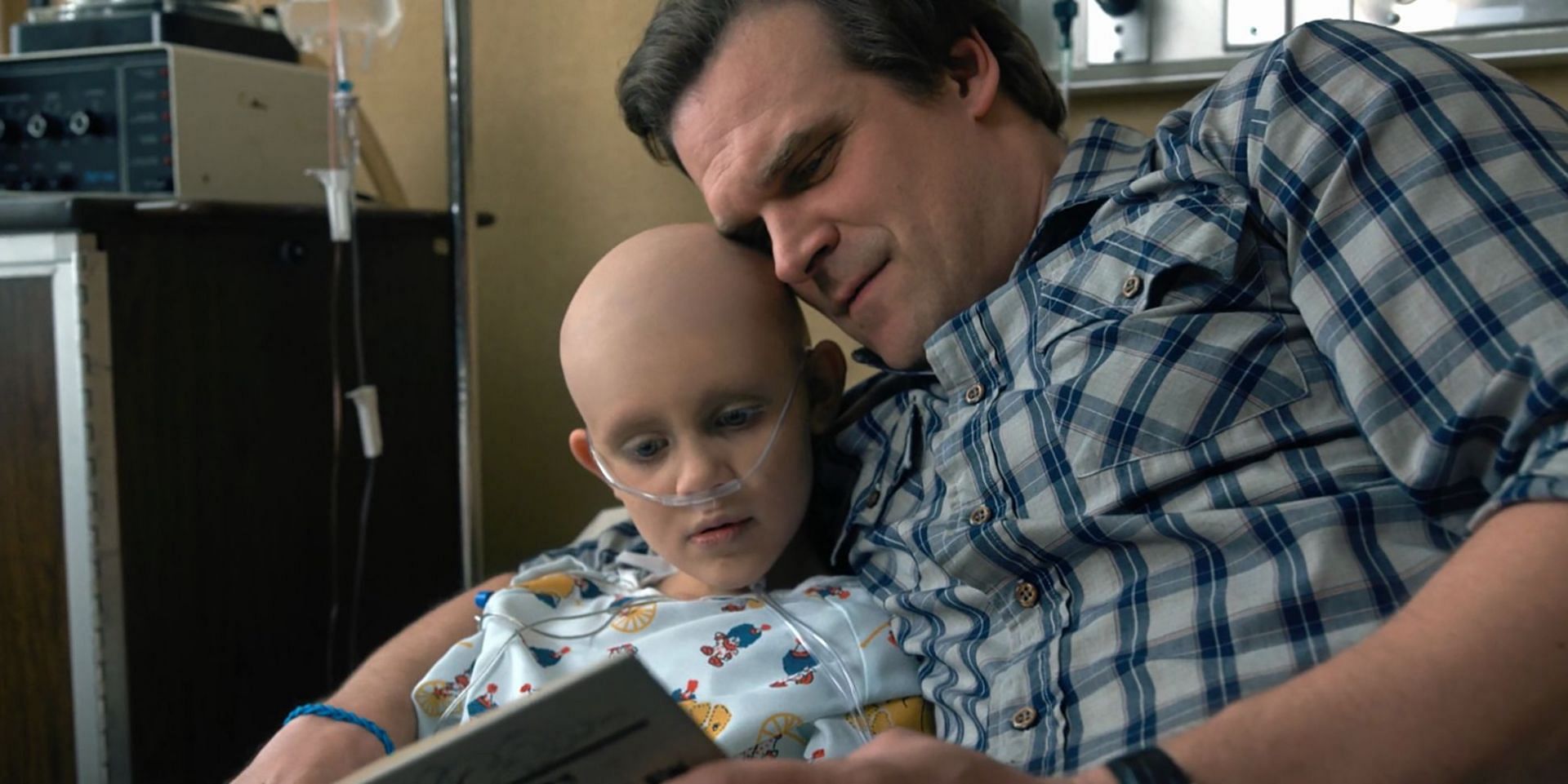 Jim Hopper with deceased daughter Sara (Image via Netflix)