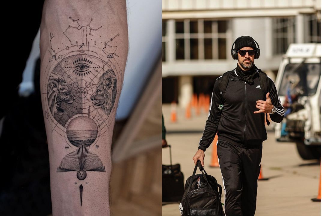 Aaron Rodgers suggests there&#039;s a deep meaning behind his new tattoo.