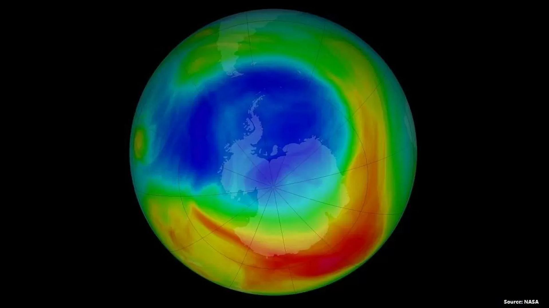 Scientists discovered a new ozone hole over the Earth&#039;s tropics. (Image via NASA)