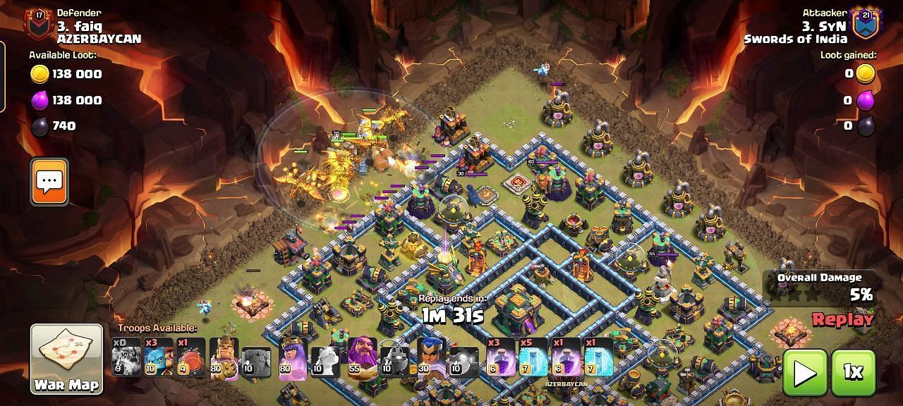 TH14 Attack Strategy Execution (Image via Clash of Clans)