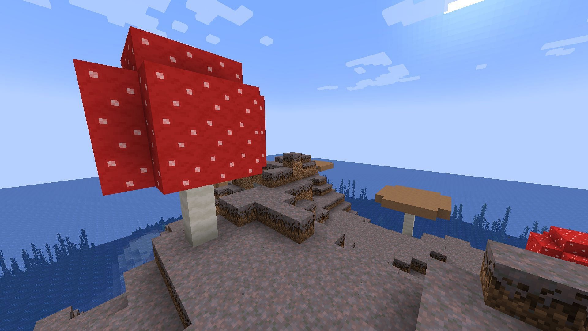 There are three types of mushroom blocks, including mushroom stem (Image via Minecraft 1.19)