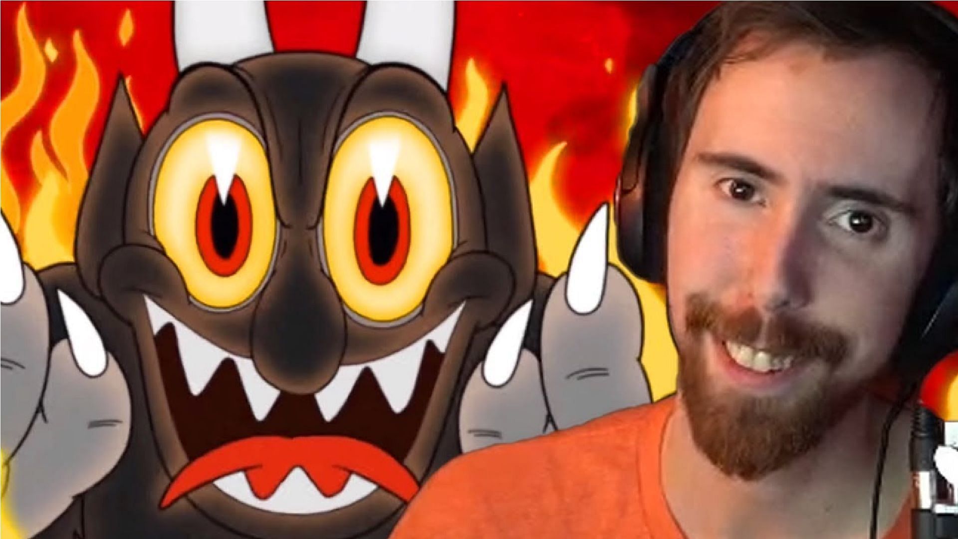 Asmongold had a forgettable moment while playing Cuphead (Image via Sportskeeda)