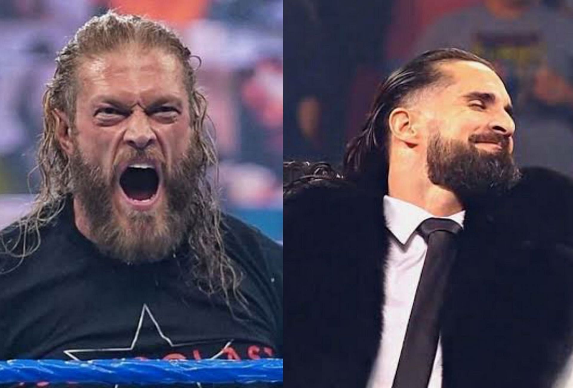 Edge(Left); Seth Rollins(Right)