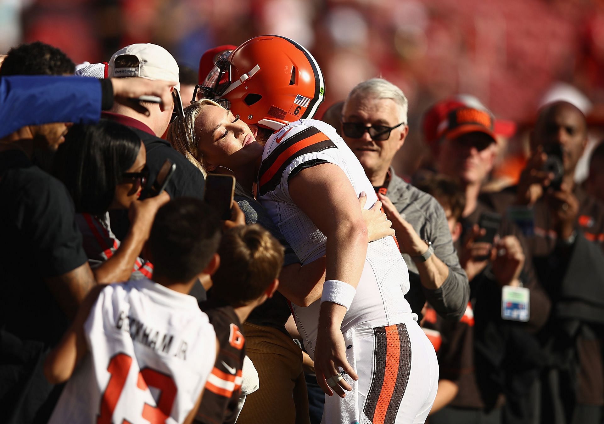 Baker Mayfield's wife Emily celebrates Panthers trade on wedding anniversary