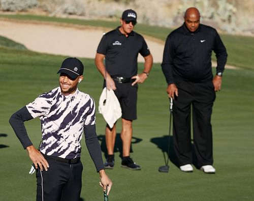 Steph Curry, Phil Mickelson and Charles Barkley at the Capital One's The Match: Champions For Change