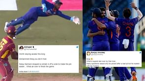"Worth staying awake this long" - Fans hail Samson, Siraj for their efforts as India clinch last-ball thriller vs WI