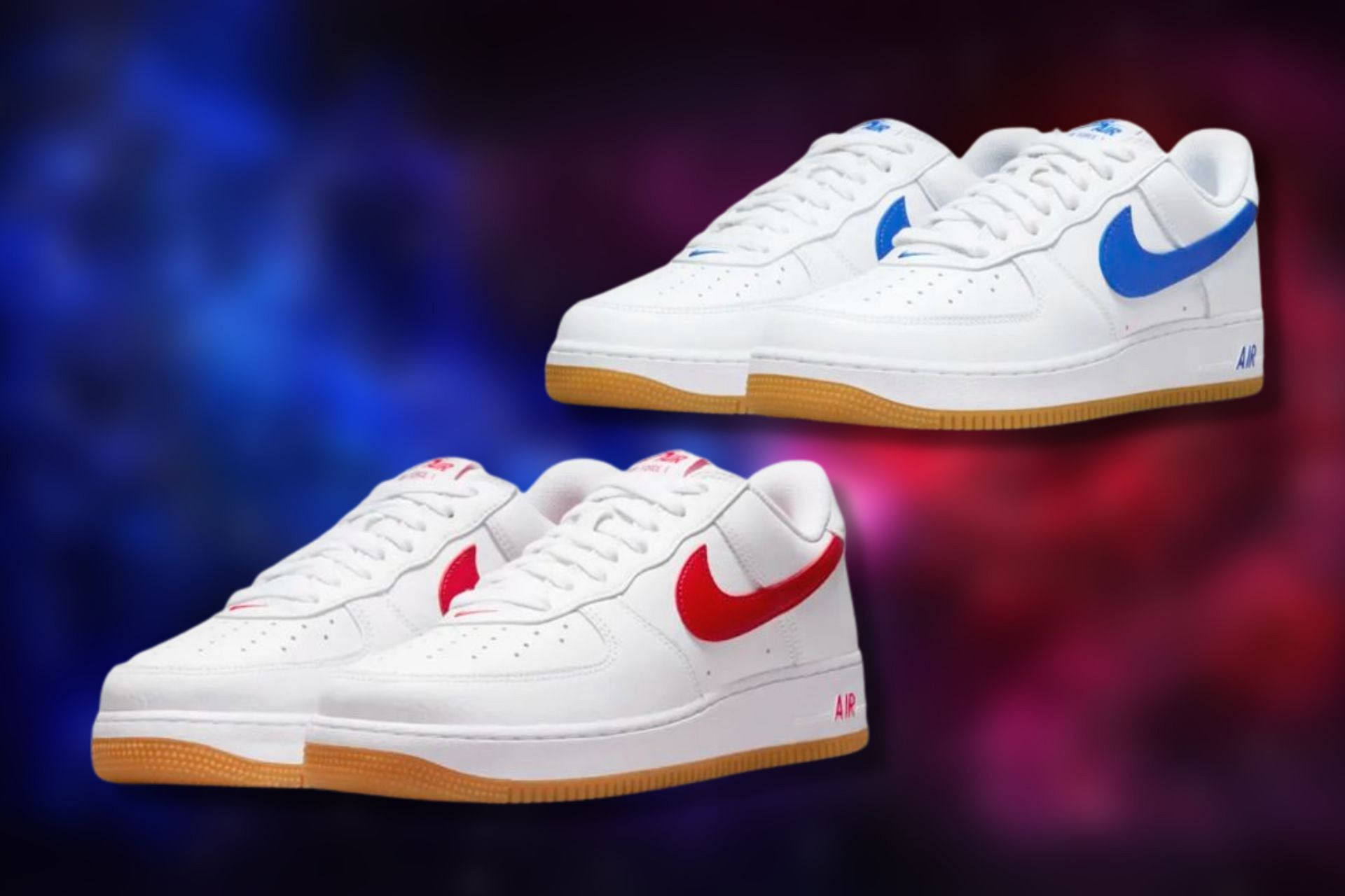 Nike Air Force 1 Low Color of the Month University Blue and University Red colorways (Image via Sportskeeda)