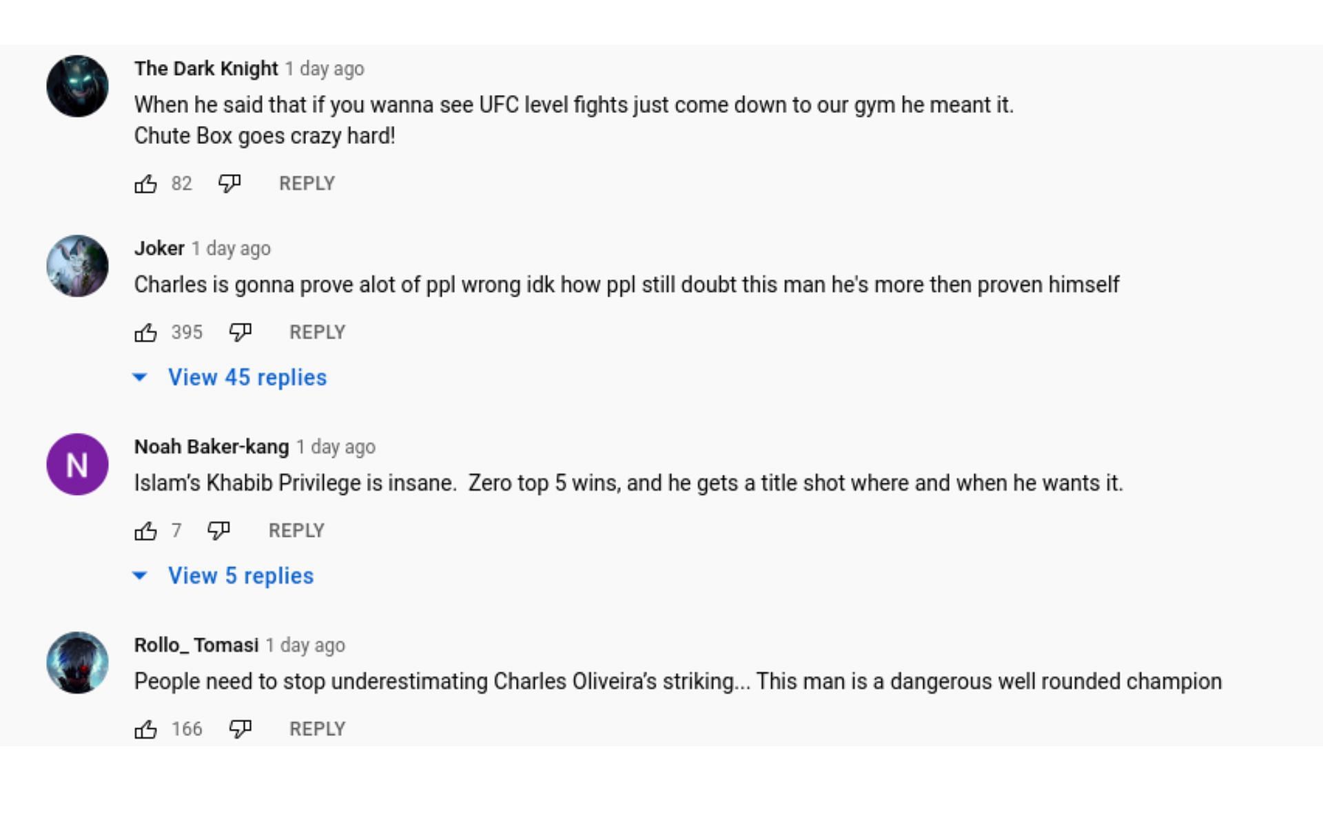 Comments on Charles Oliveira&#039;s training video (2)