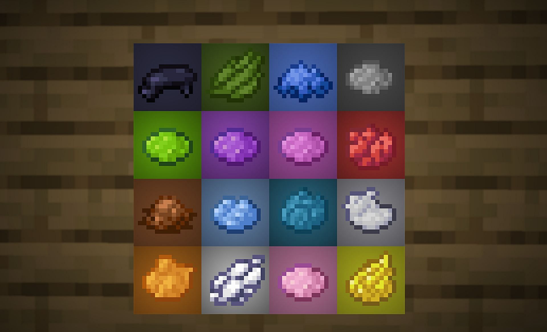 Various dyes as of Minecraft 1.19 (Image via Mojang)