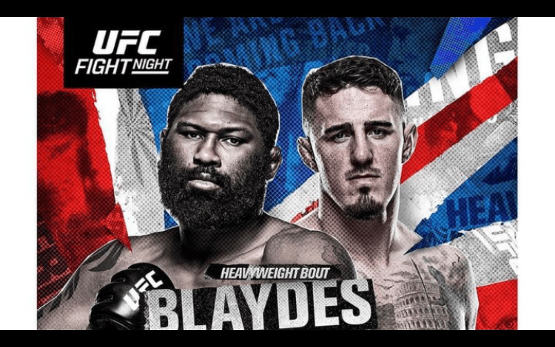 Curtis Blaydes (left) and Tom Aspinall (right) [Image Courtesy: @ufc on Instagram]