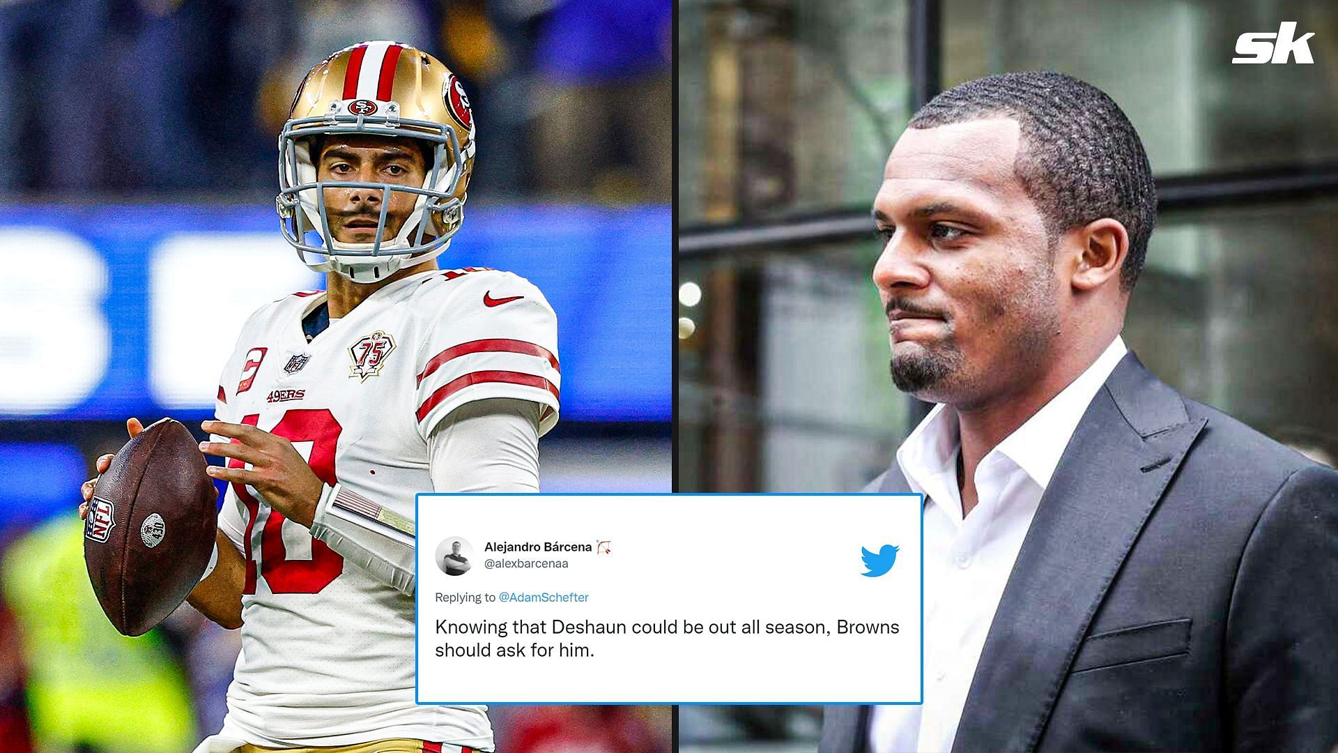 Browns not making Garoppolo trade after Watson news: report