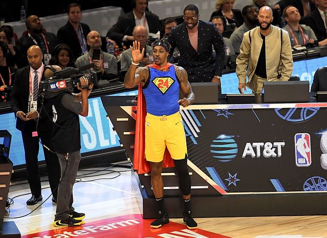 Video: "It's about to get terrorized... by the master of disaster!" - 3x DPOY Dwight Howard cuts a WWE promo at Summer Slam tryouts, meets Triple H and discusses interest in joining pro-wrestling