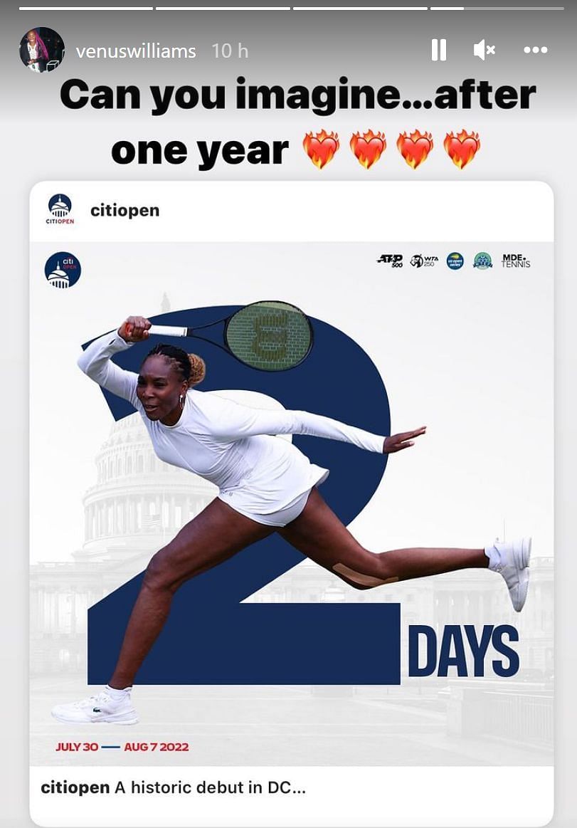 Venus Williams accepts 2022 Citi Open wildcard