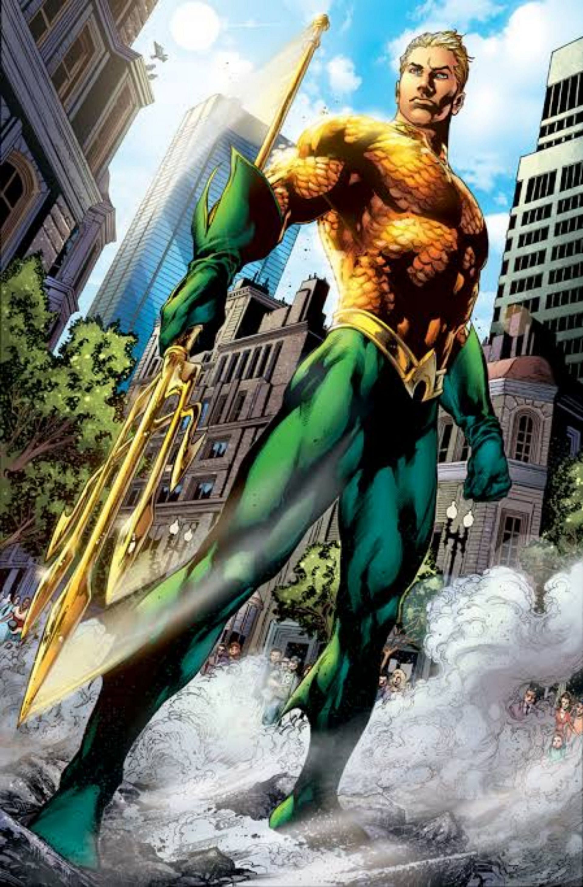 Aquaman during battle (Image via DC Comics)