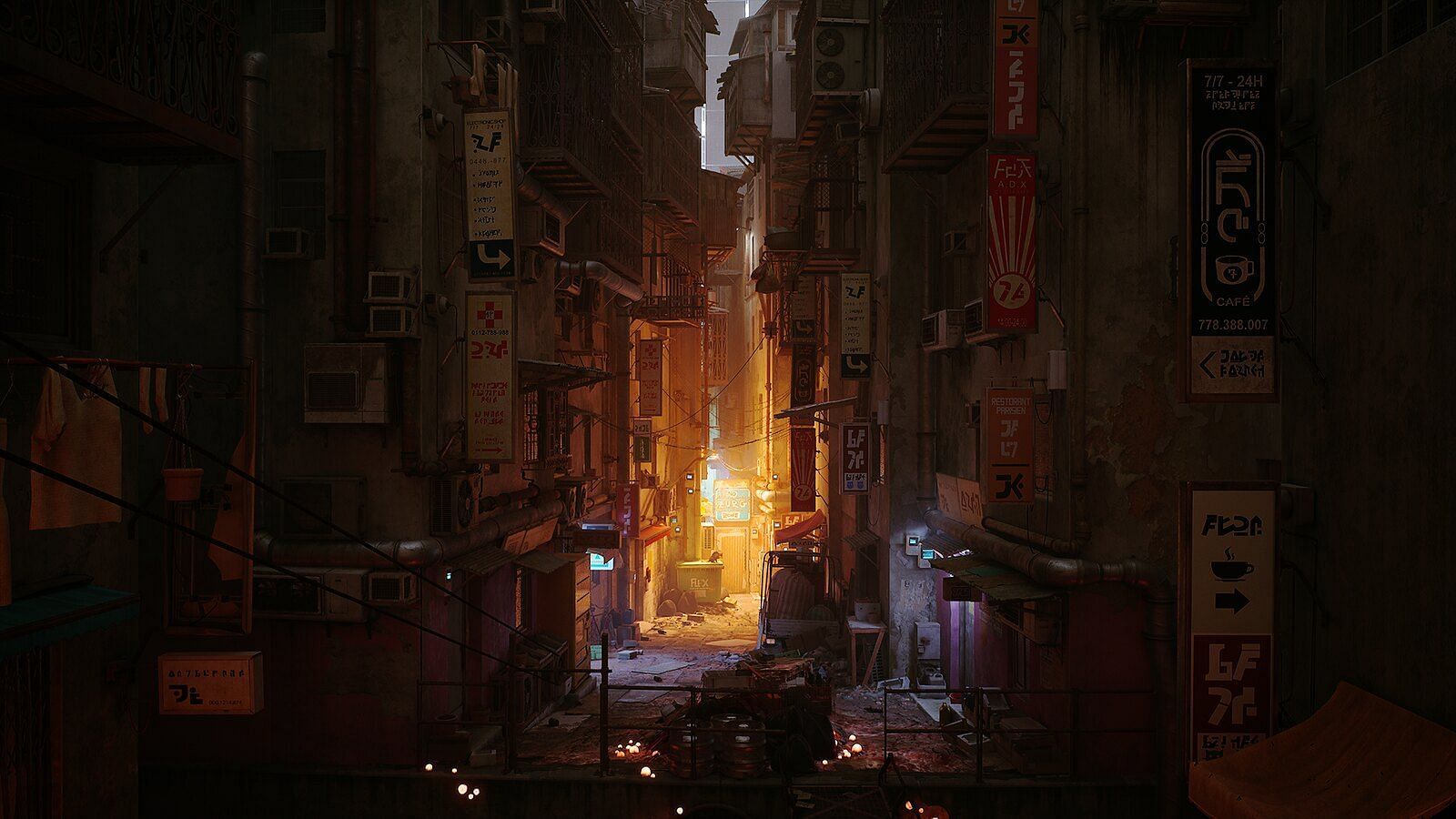 The world of Stray is largely inspired by a cyberpunk aesthetic (Image via PlayStation)