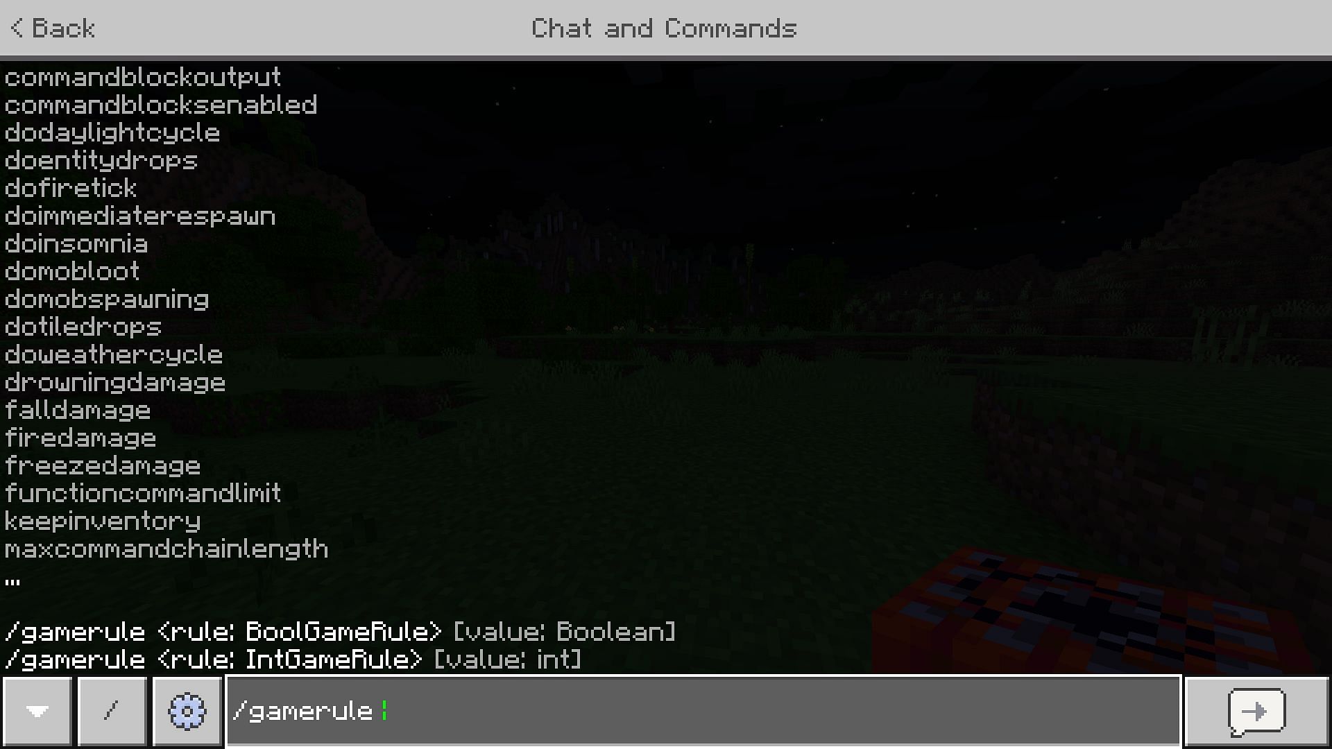 Gamerule command (Image via Minecraft 1.19 update)