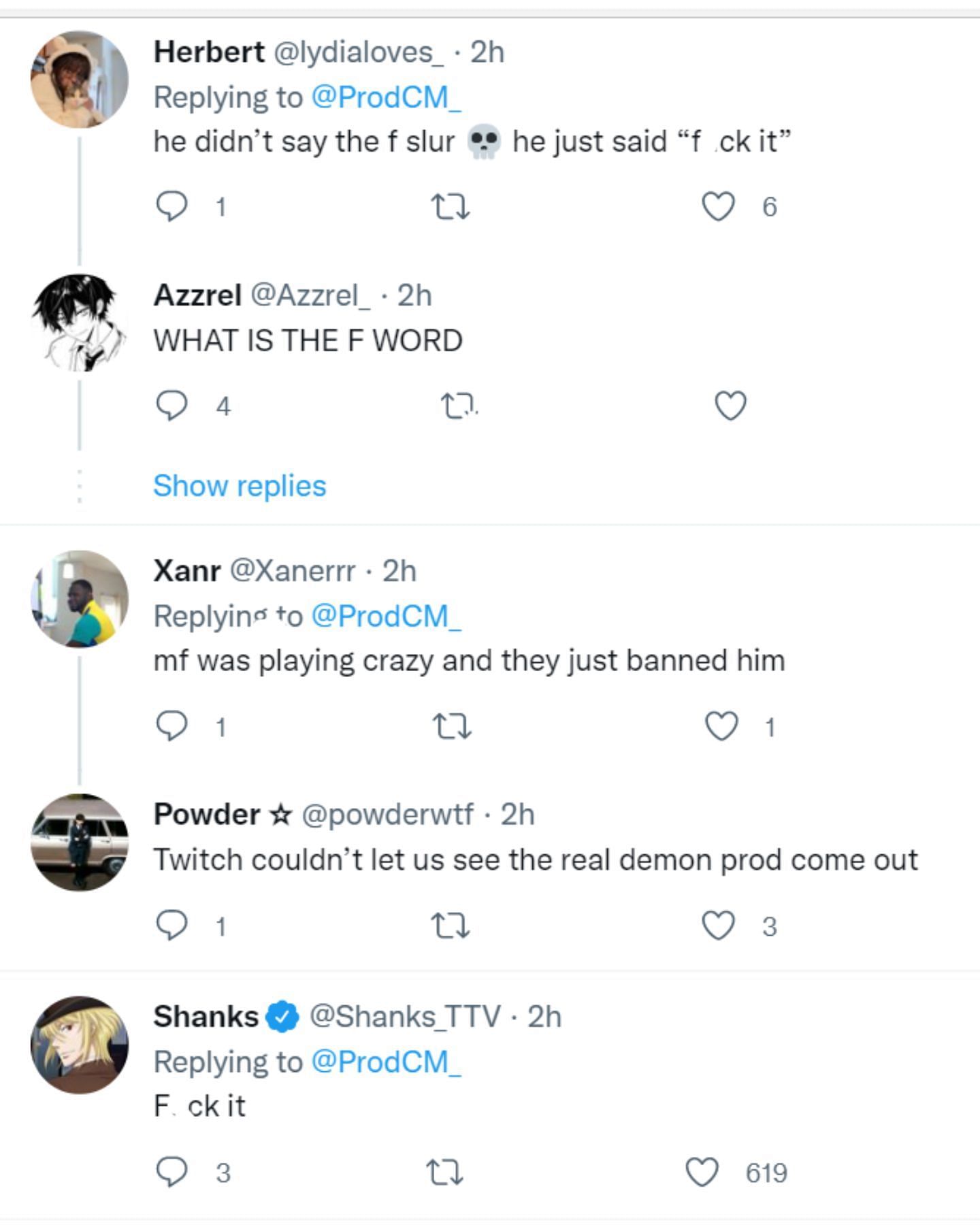 Fans react to the streamer&#039;s ban 2/2 (Image via PROD/Twitter)