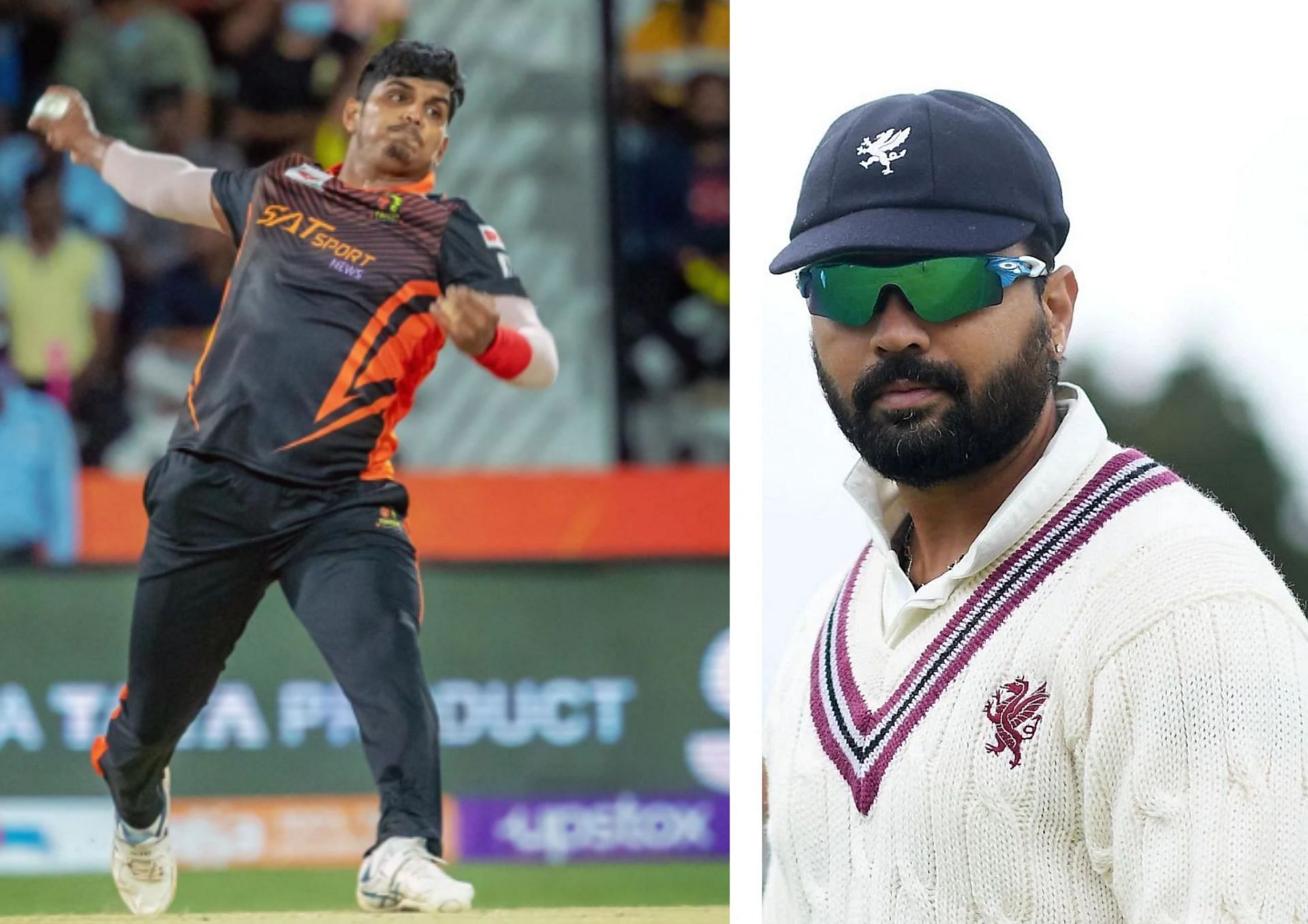 Ajay Krishna has had the opportunity to rub shoulders with veteran Murali Vijay at the Ruby Trichy Warriors (Picture Credits: Instagram/Ajay Krishna; Getty Images).