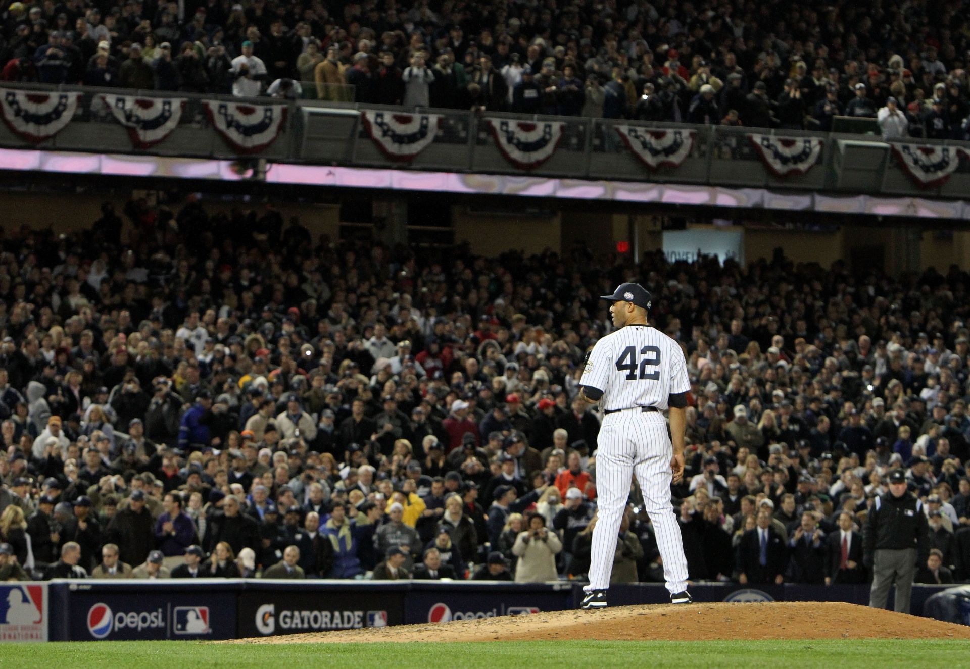 Mariano Rivera on the mound at Yankee Stadium