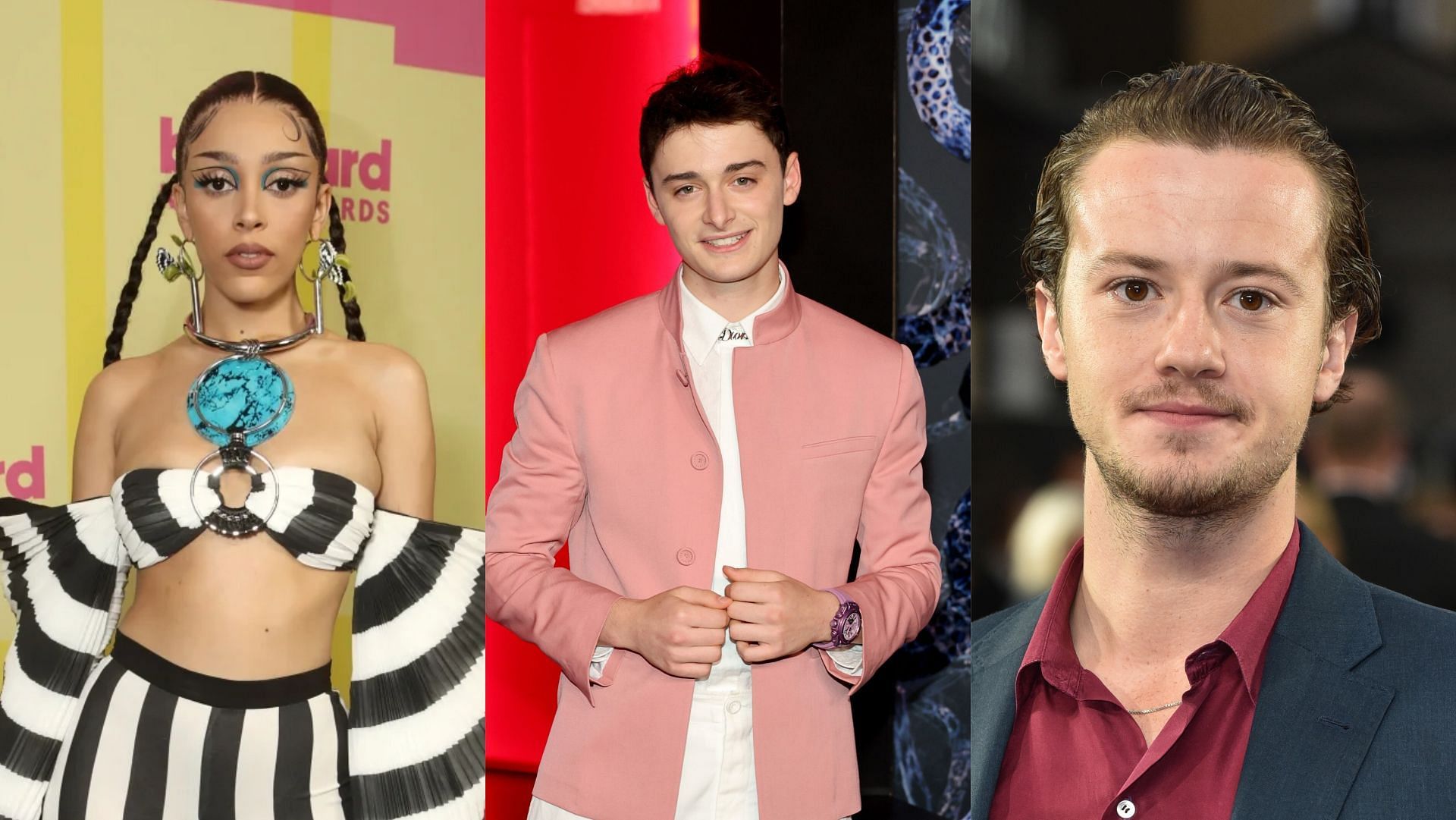 Doja Cat expressed her romantic interest in Joseph Quinn while talking to Noah Schnapp. (Image via Todd Williamson/Getty, Cindy Ord/Getty, LightRocket/Getty)