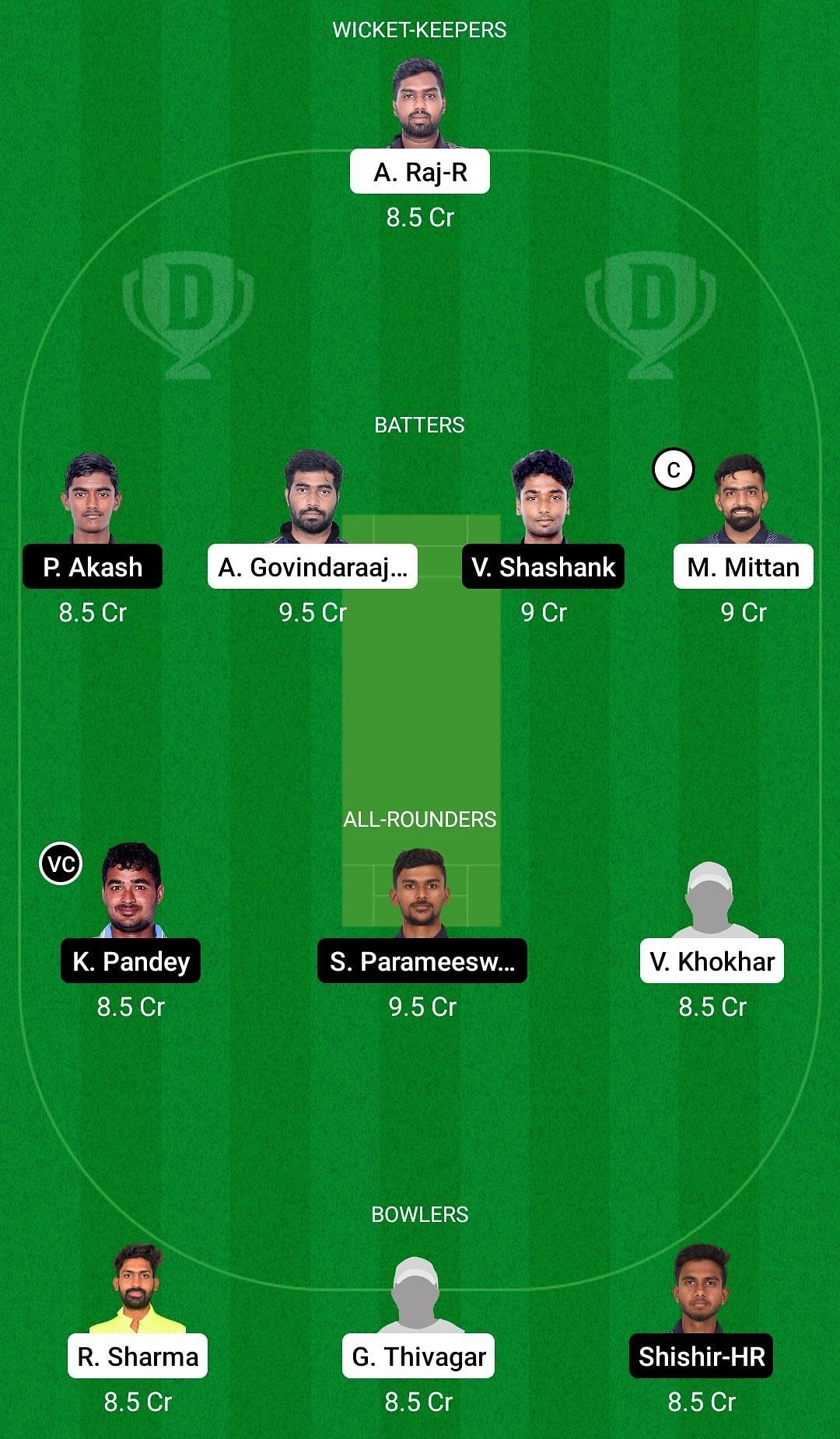 Dream11 Team for Sharks XI vs Lions XI - Pondicherry Men&rsquo;s T20 2022.