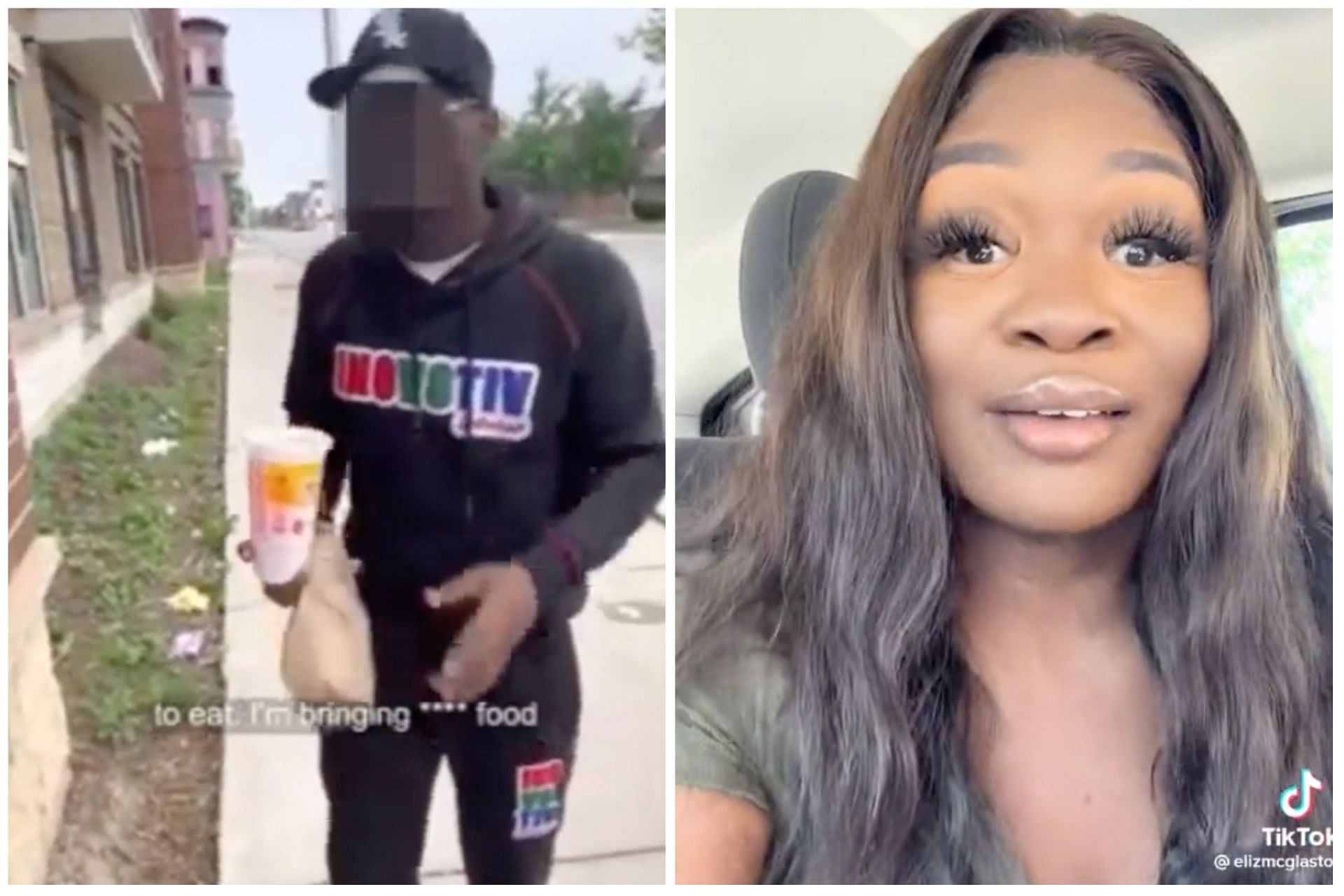 Video of a mother slamming the father for not getting McDonalds for all her kids goes viral. (Image via TikTok)