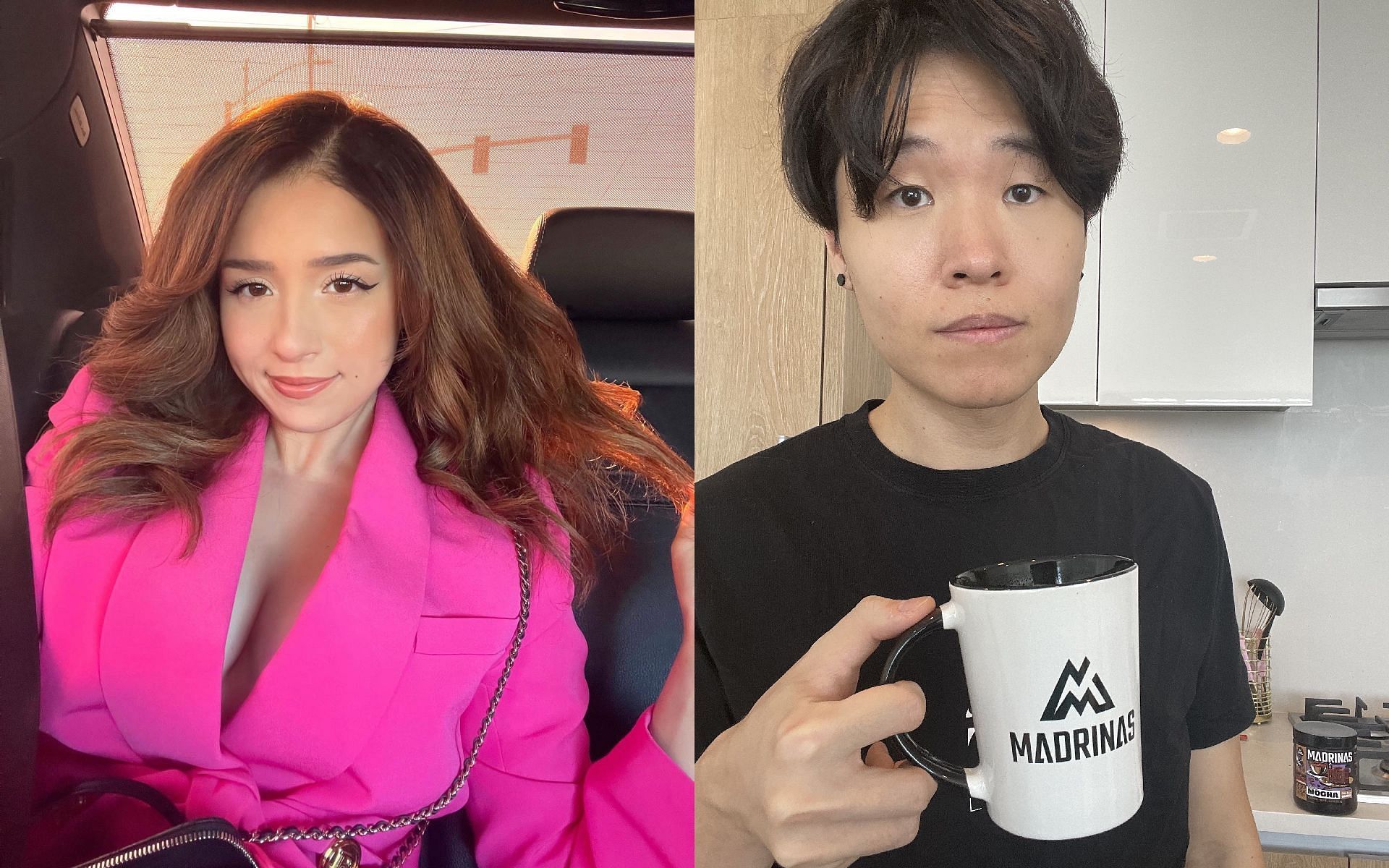 Pokimane and Disguised Toast talk about paying their Twitch channel mods (Images via Pokimane and Disguised Toast/Twitter)