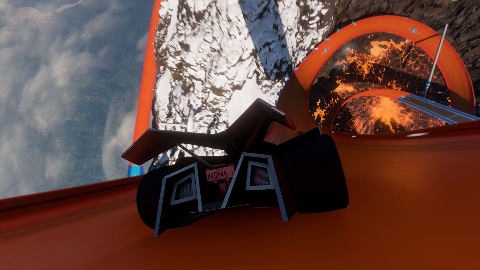 Rollercoaster vibe check, this sure looks scary but a fun thing to do (Image via Forza Horizon 5 Hot Wheels)
