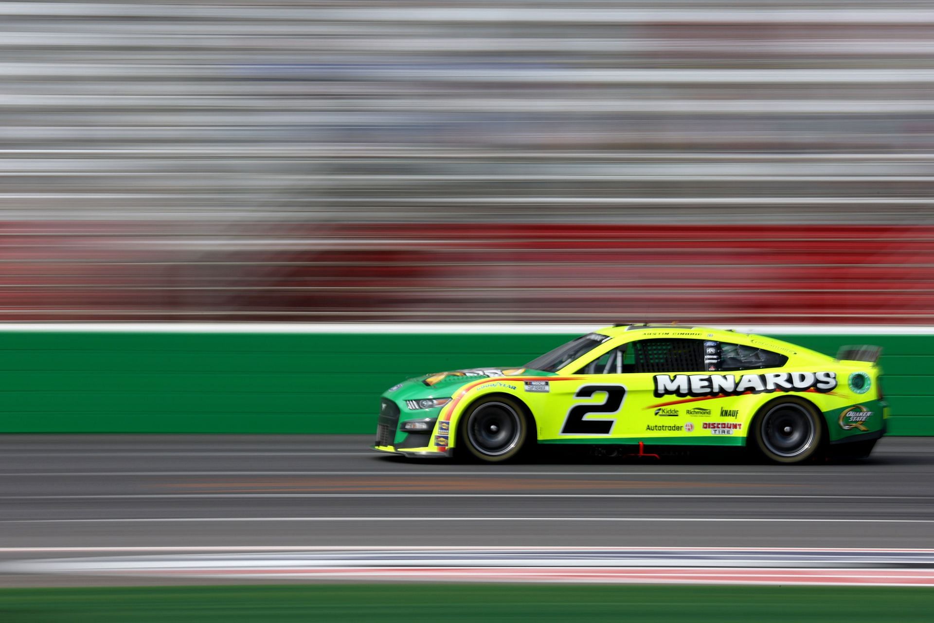 Austin Cindric drives during the 2022 NASCAR Cup Series Quaker State 400 at Atlanta Motor Speedway in Hampton, Georgia. (Photo by James Gilbert/Getty Images)