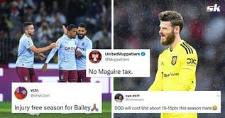 Twitter explodes as Manchester United blow two-goal advantage during 2-2 draw against Steven Gerrard's Aston Villa