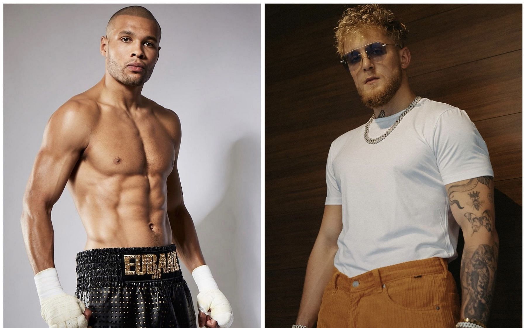 Chris Eubank Jr. (left), Jake Paul (right) - Images via @chriseubankjr and @jakepaul on Instagram