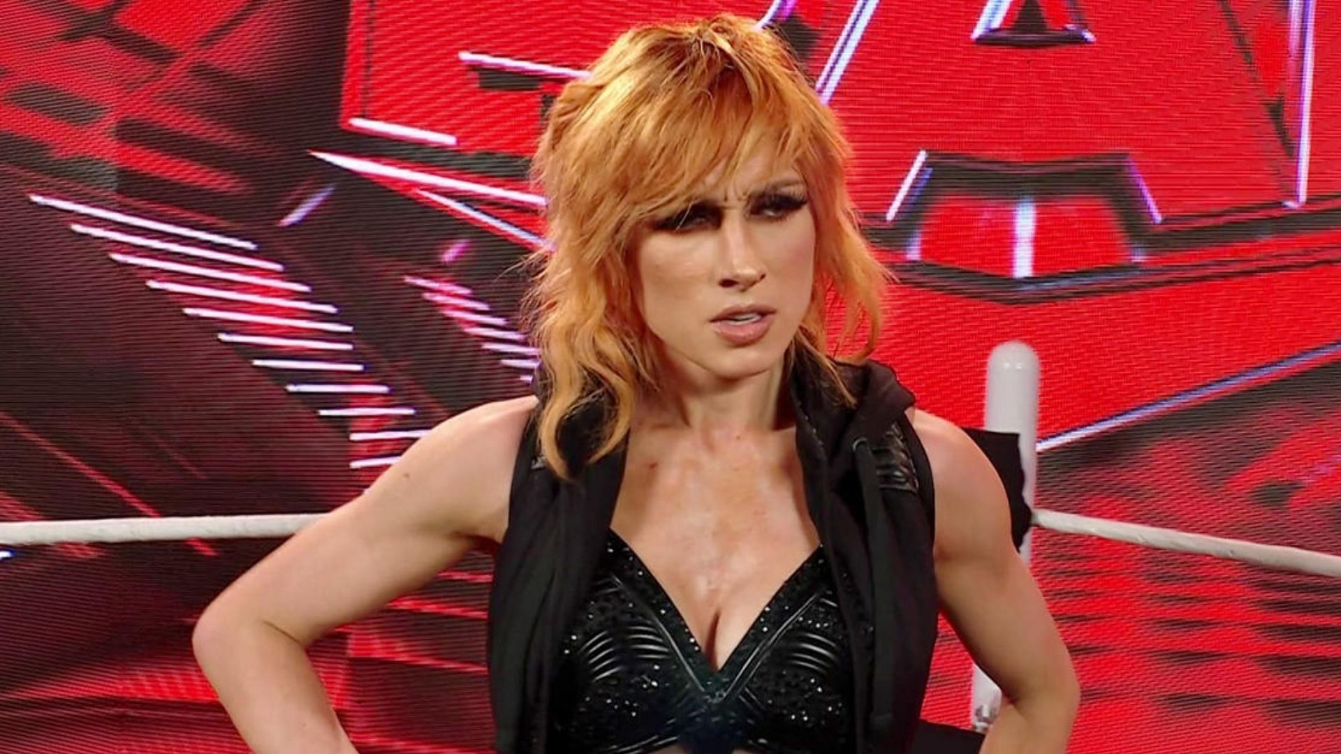 Becky Lynch during a promo on WWE RAW