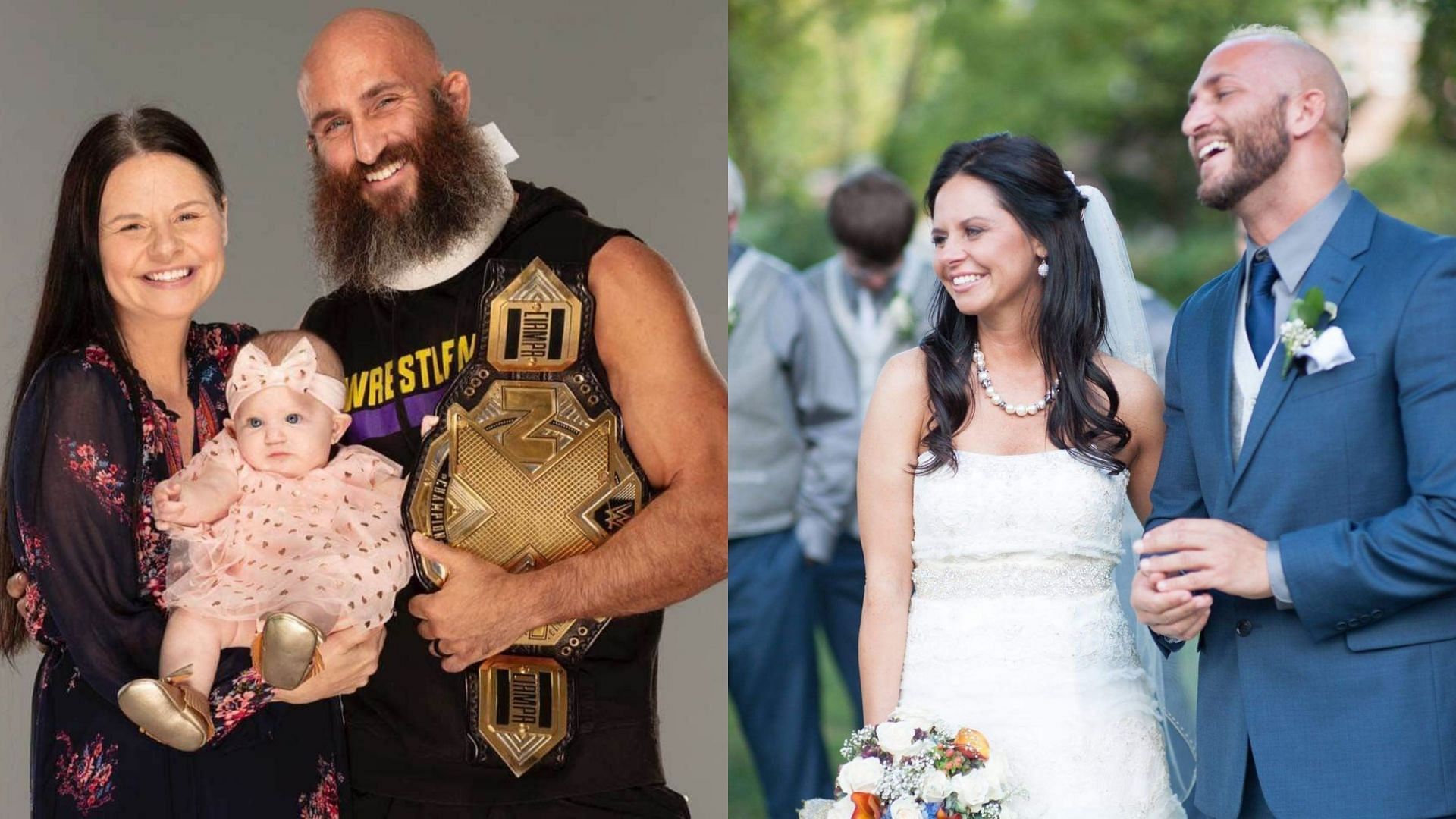 Ciampa with his wife, former WWE producer Jessie Ward