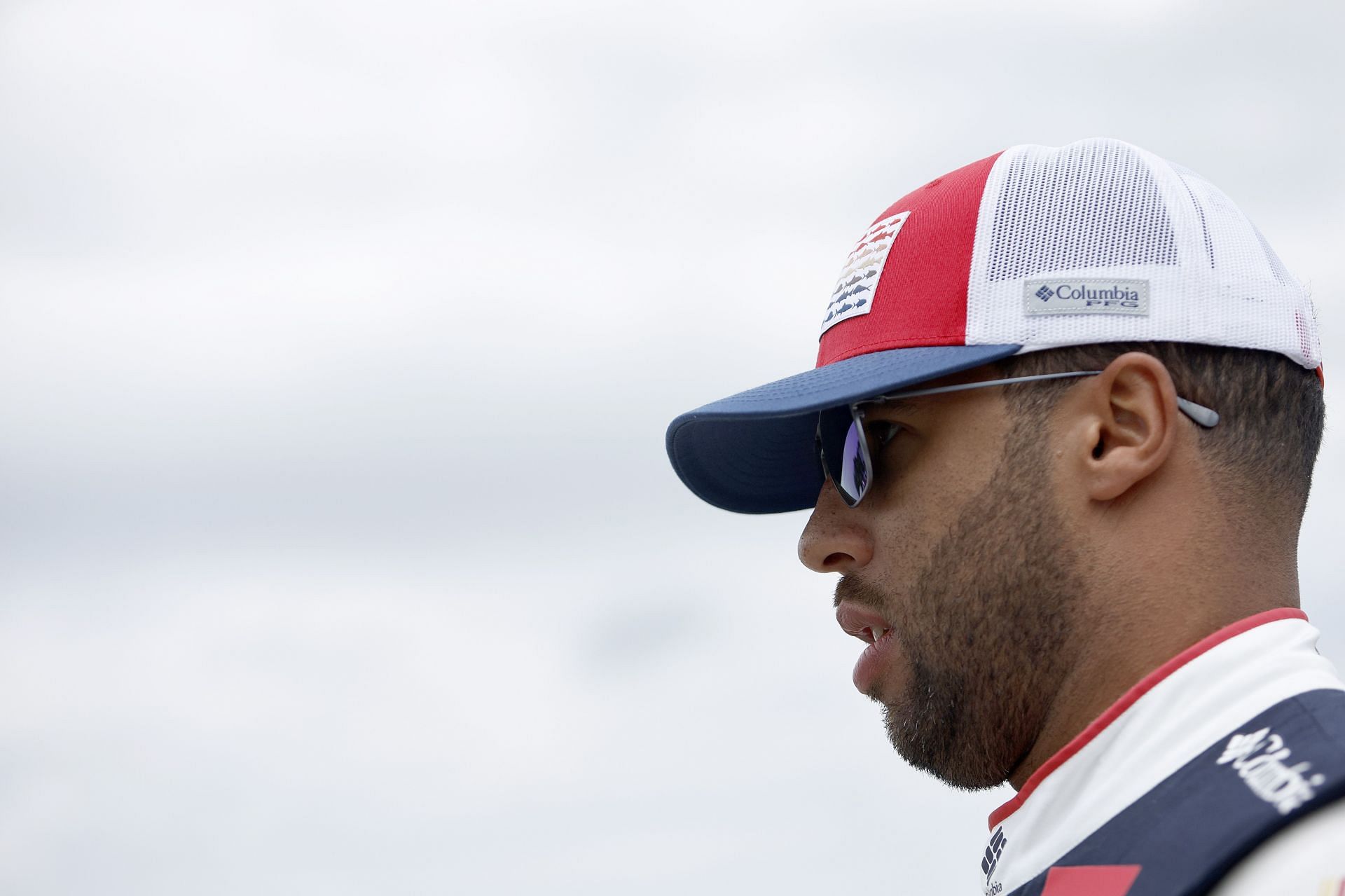 Bubba Wallace walks the grid prior to the NASCAR Cup Series Kwik Trip 250 at Road America