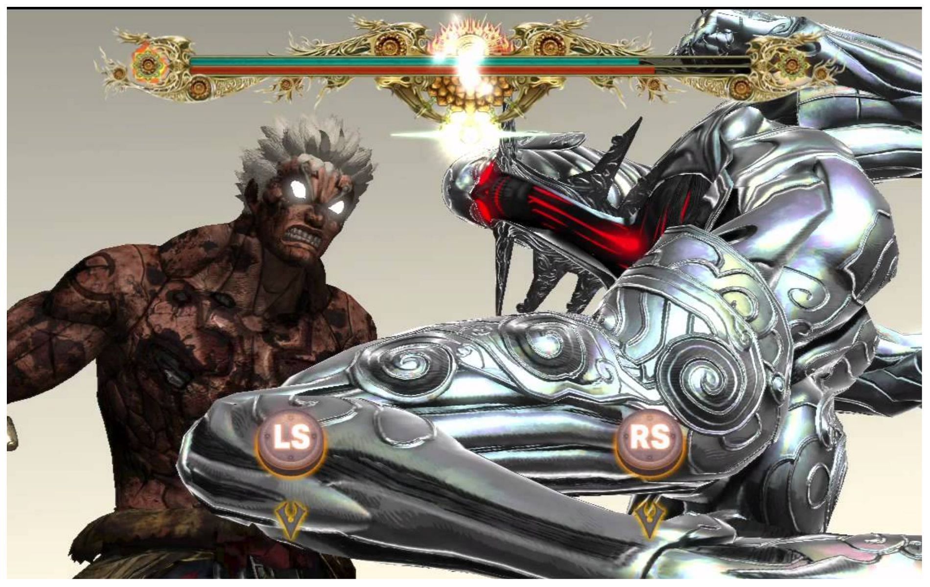 Asura vs Chakravartin in Asura&rsquo;s Wrath (Image via Asura&rsquo;s Wrath)