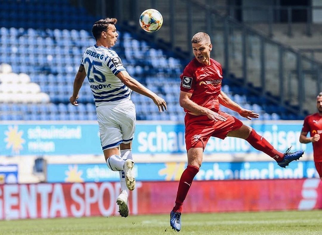 Petar Sliskovic in action for MSV Duisburg (Image Courtesy: Petar Sliskovic Instagram)