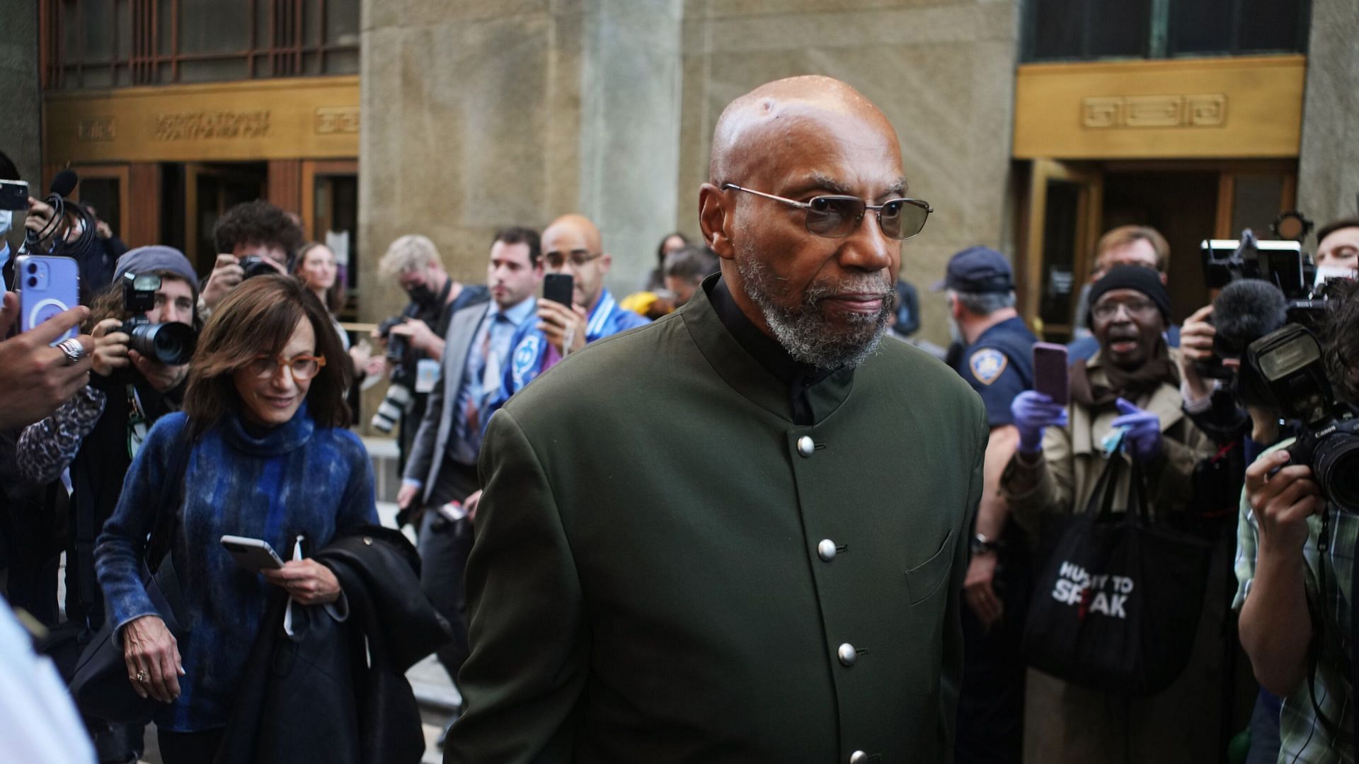Muhammad Aziz outside of a New York City courthouse (Image via Todd Hesler/NYT)