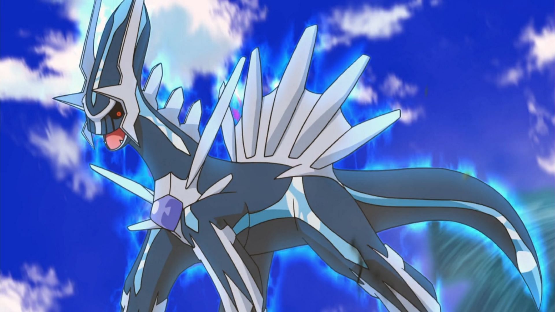 Dialga as it appears in the anime (Image via The Pokemon Company)